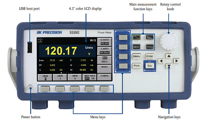 B&K Precision 5335C Single-Phase AC-DC Power Meters